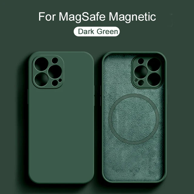 Silicone Magsafe Magnetic Iphone case